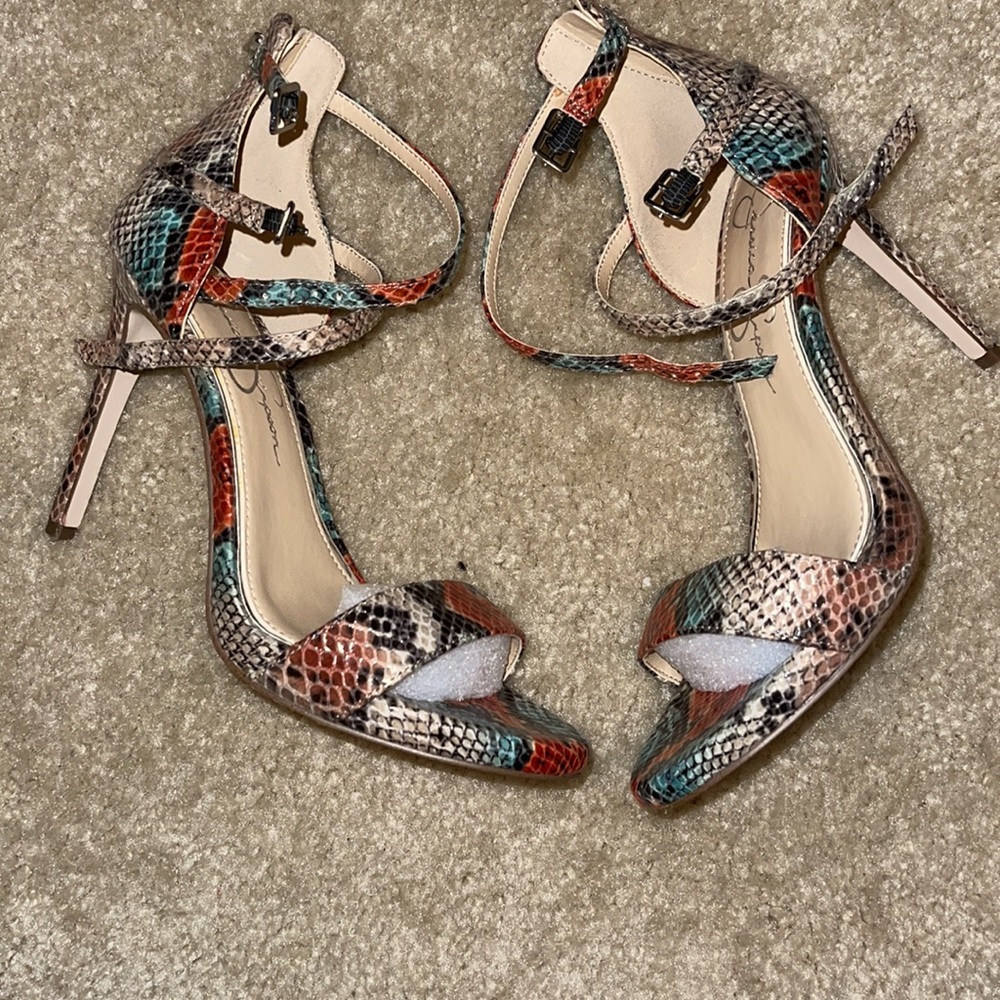 multi color snake boots